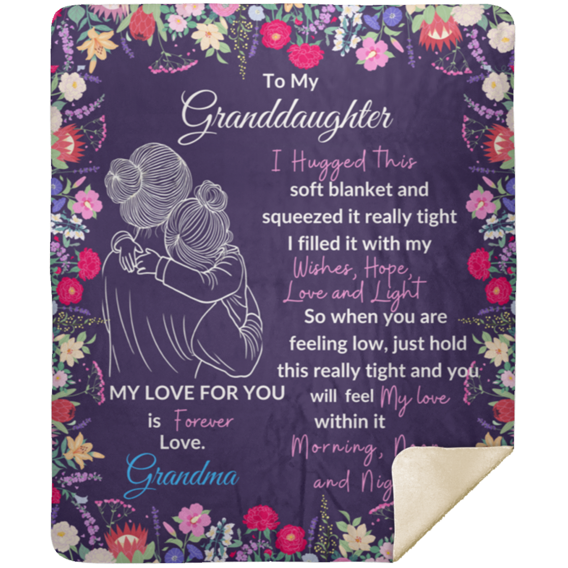 Granddaughter Sweet Words Blanket