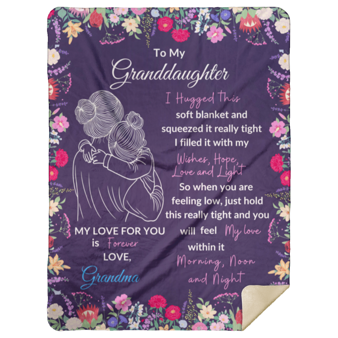 Granddaughter Sweet Words Blanket