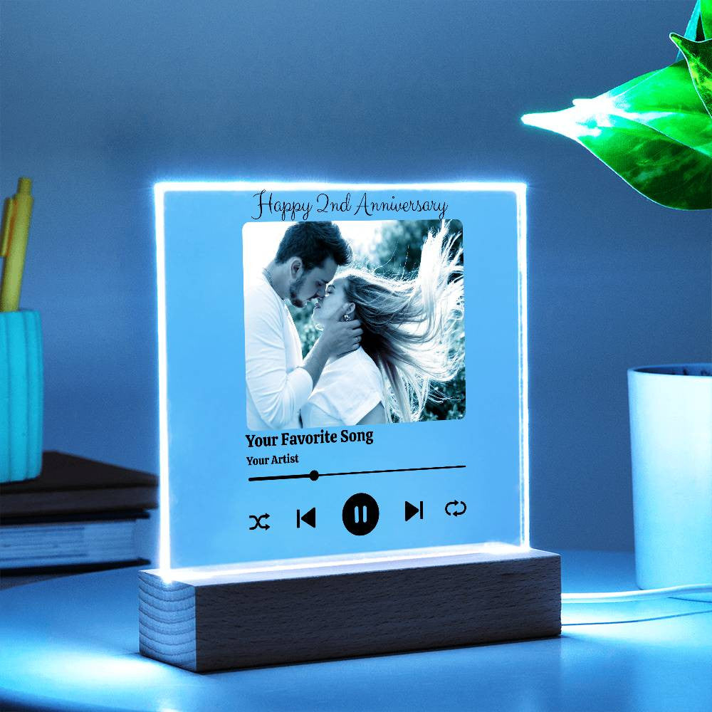 Personalized | Anniversary Song Player Acrylic Plaque