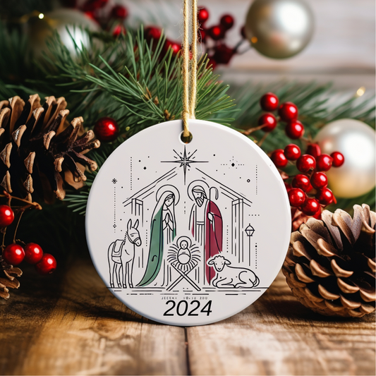 Nativity 2024 Circle Ornament