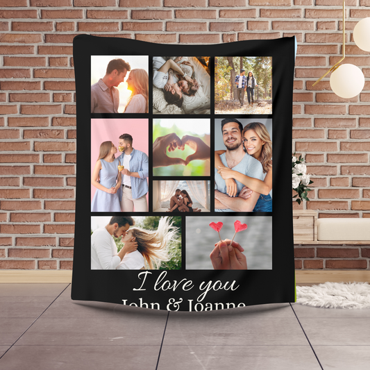 Personalized Couple Photo Blanket