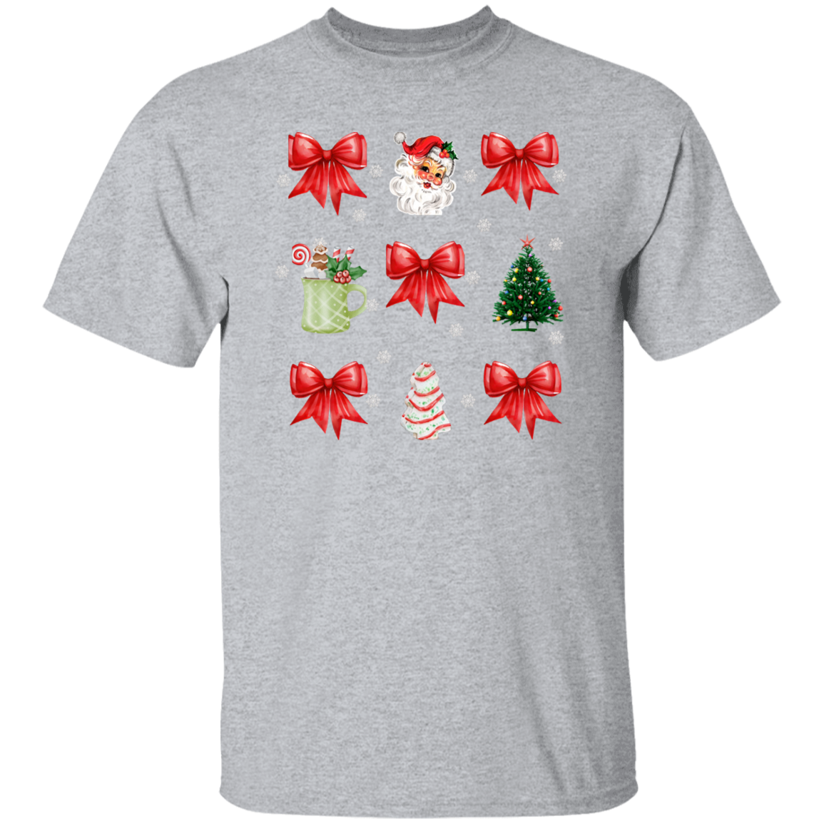 Christmas Coquette Red Bow T-Shirt | Sweatshirt