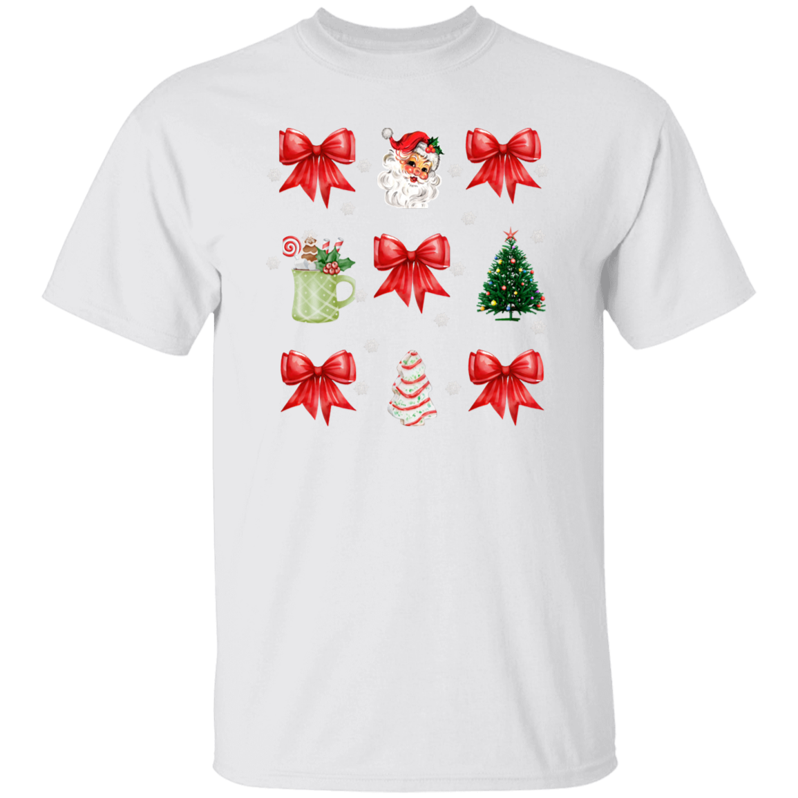 Christmas Coquette Red Bow T-Shirt | Sweatshirt