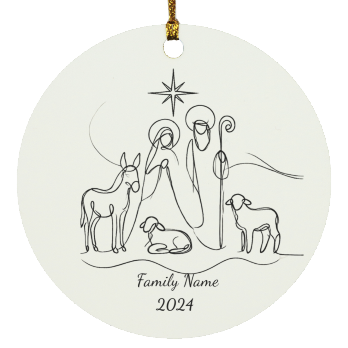 Personalized Family Nativity Ornament