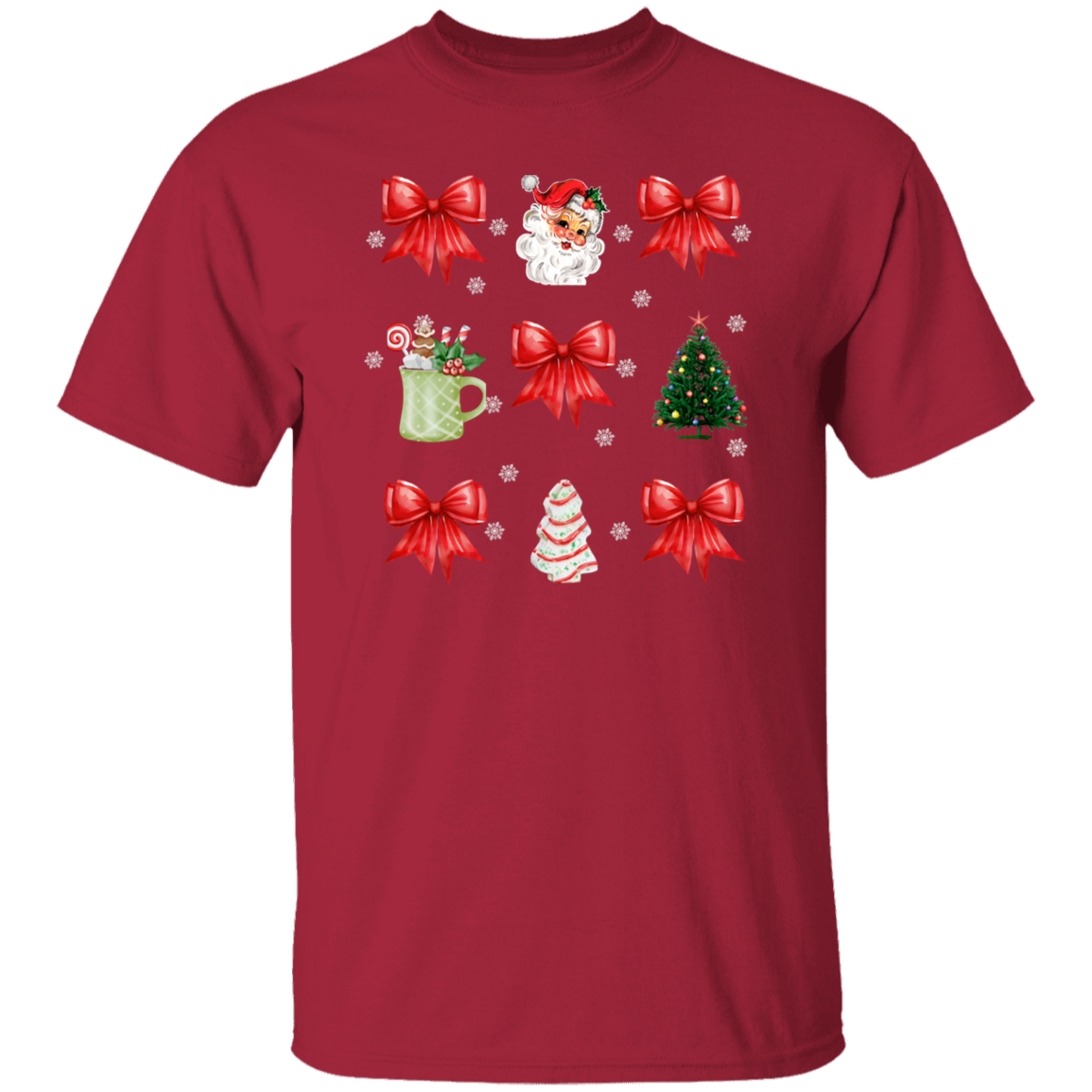 Christmas Coquette Red Bow T-Shirt | Sweatshirt