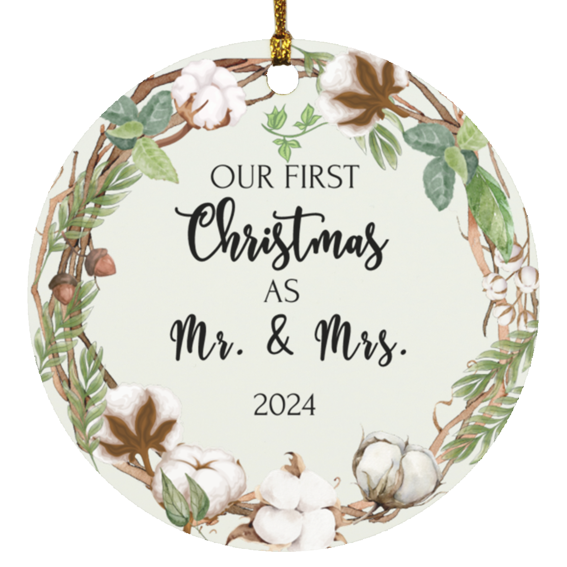 Christmas  Circle Ornament