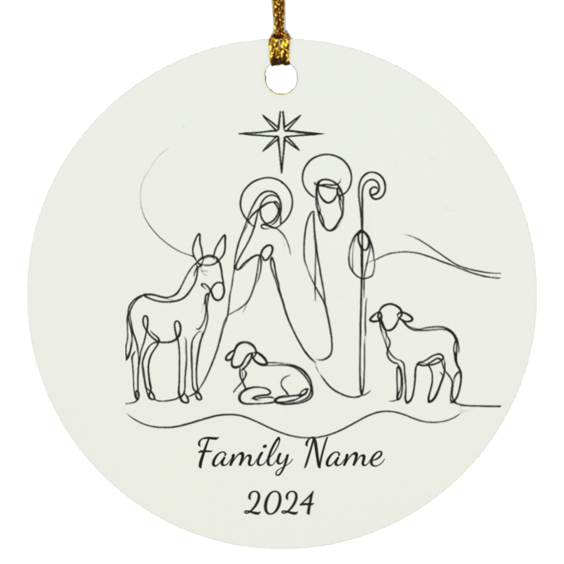 Personalize Family Christmas Ornament