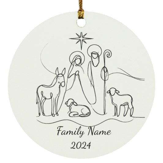 Personalize Family Christmas Ornament