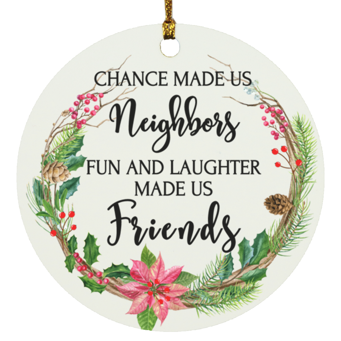 Christmas  Circle Ornament