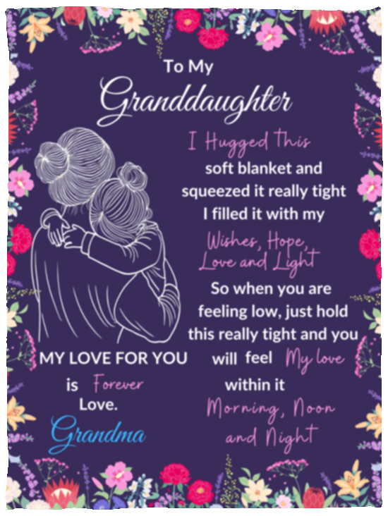 Granddaughter Sweet Words Blanket