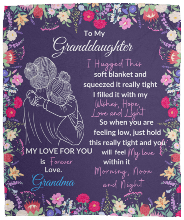 Granddaughter Sweet Words Blanket