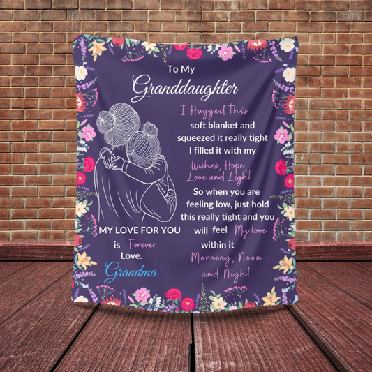 Granddaughter Sweet Words Blanket