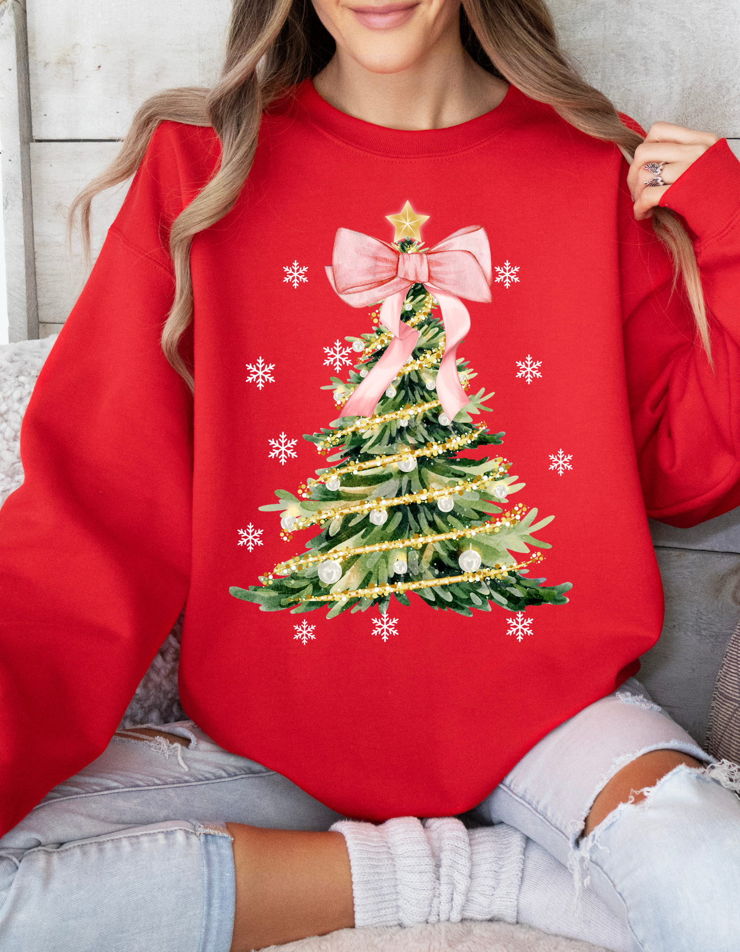 Christmas Tree Bow T-Shirt | Sweat Shirt