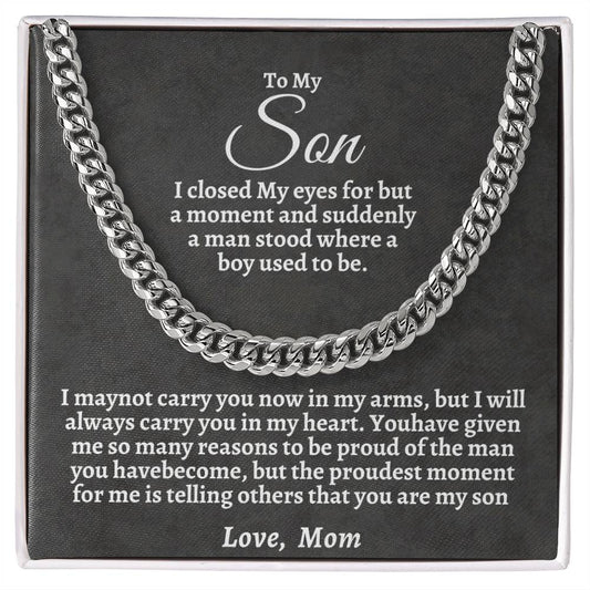 To My Son | Cuban Chain Necklace