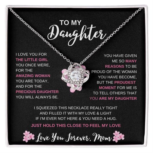 To My Daughter | From Mom | Love Knot Necklace