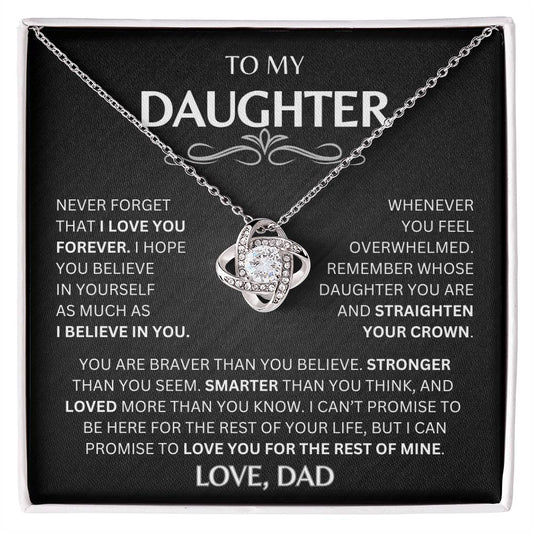 To My Daughter | Love Knot Necklace