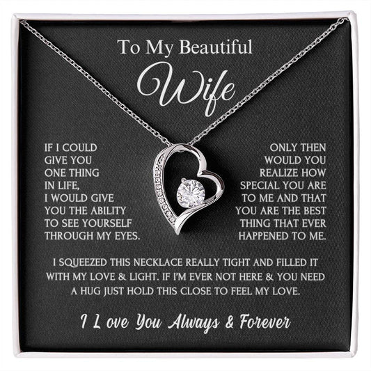 To My Beautiful Wife | Forever Love Necklace