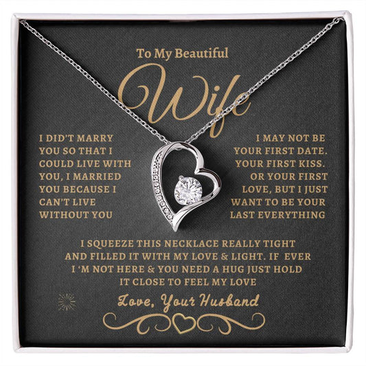 To My Beautiful Wife | Forever Love Necklace