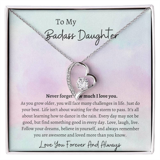 To My Daughter Forever Love Necklace