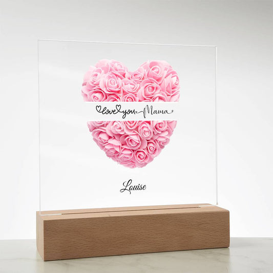 Personalized I Love You Mama Acrylic Plaque